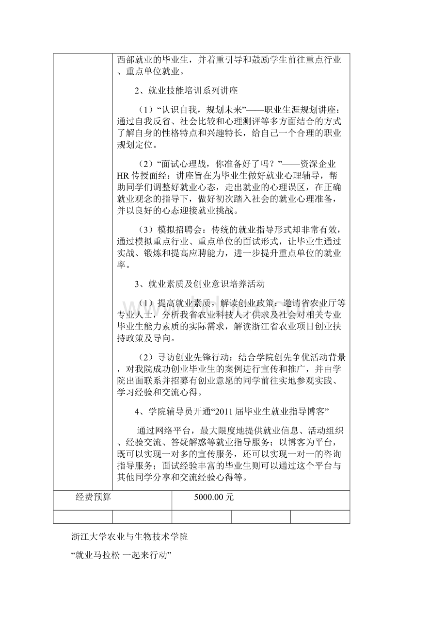 浙江大学就业指导活动月项目申报表农学院报送.docx_第2页