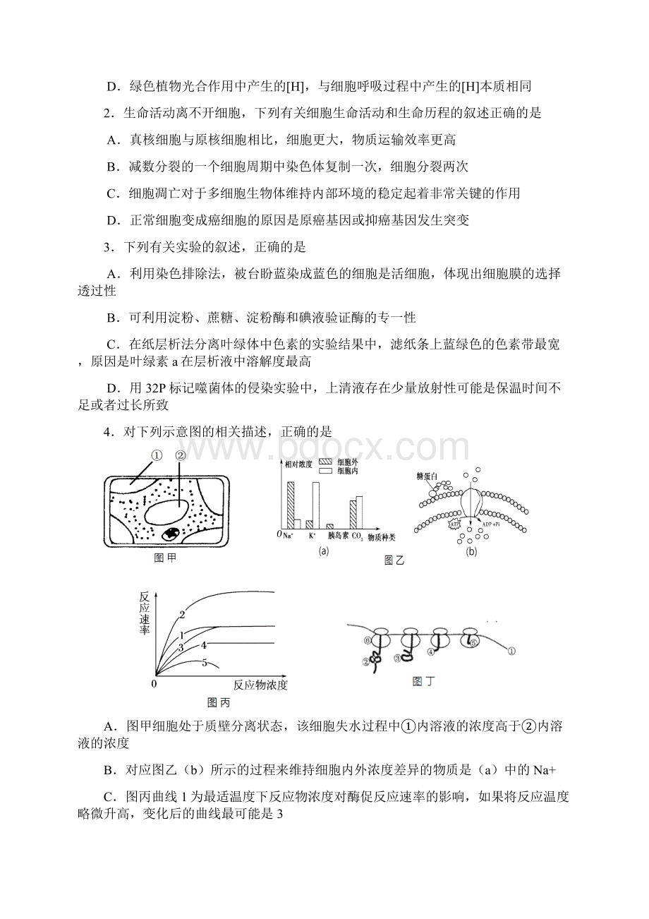 湖北省八校届高三第一次联考 理科综合Word格式文档下载.docx_第2页