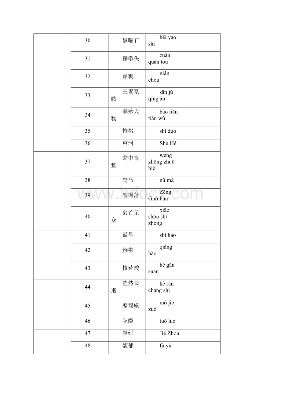 中国汉字听写大会汇总词语15拼音与书写.docx_第3页