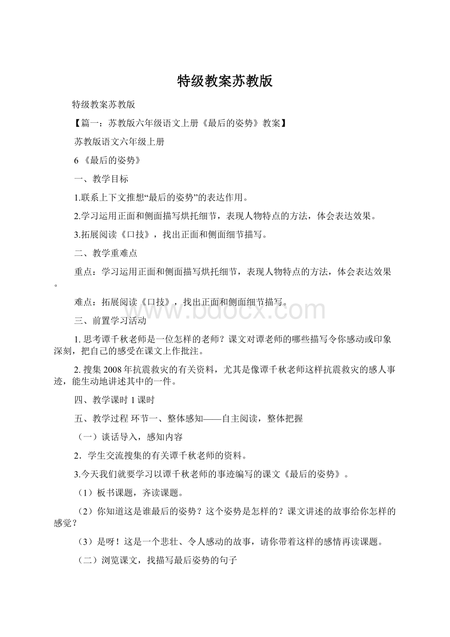 特级教案苏教版.docx