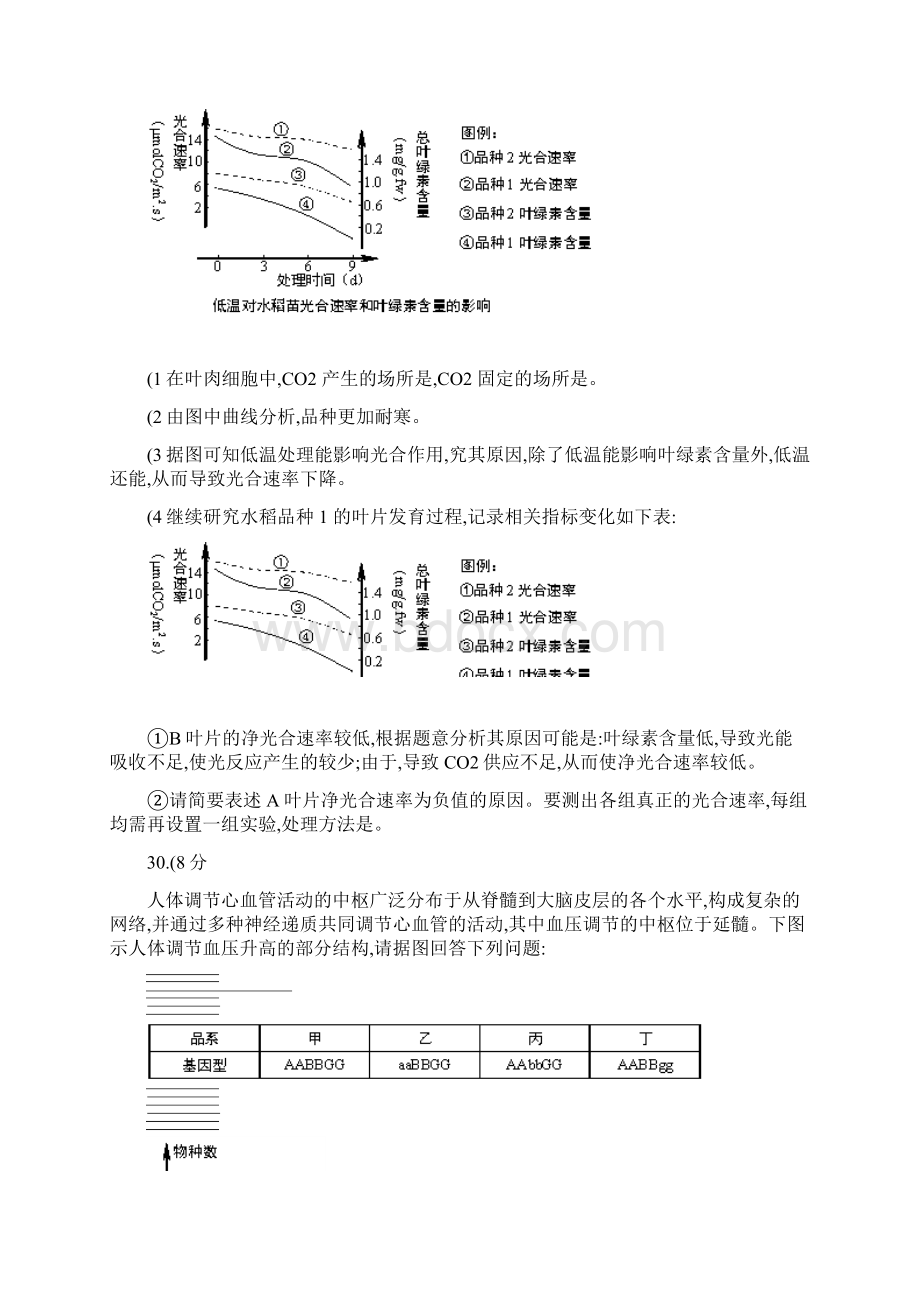 湖北省武汉市武昌区届高三元月调研考试 理综重点Word格式.docx_第3页