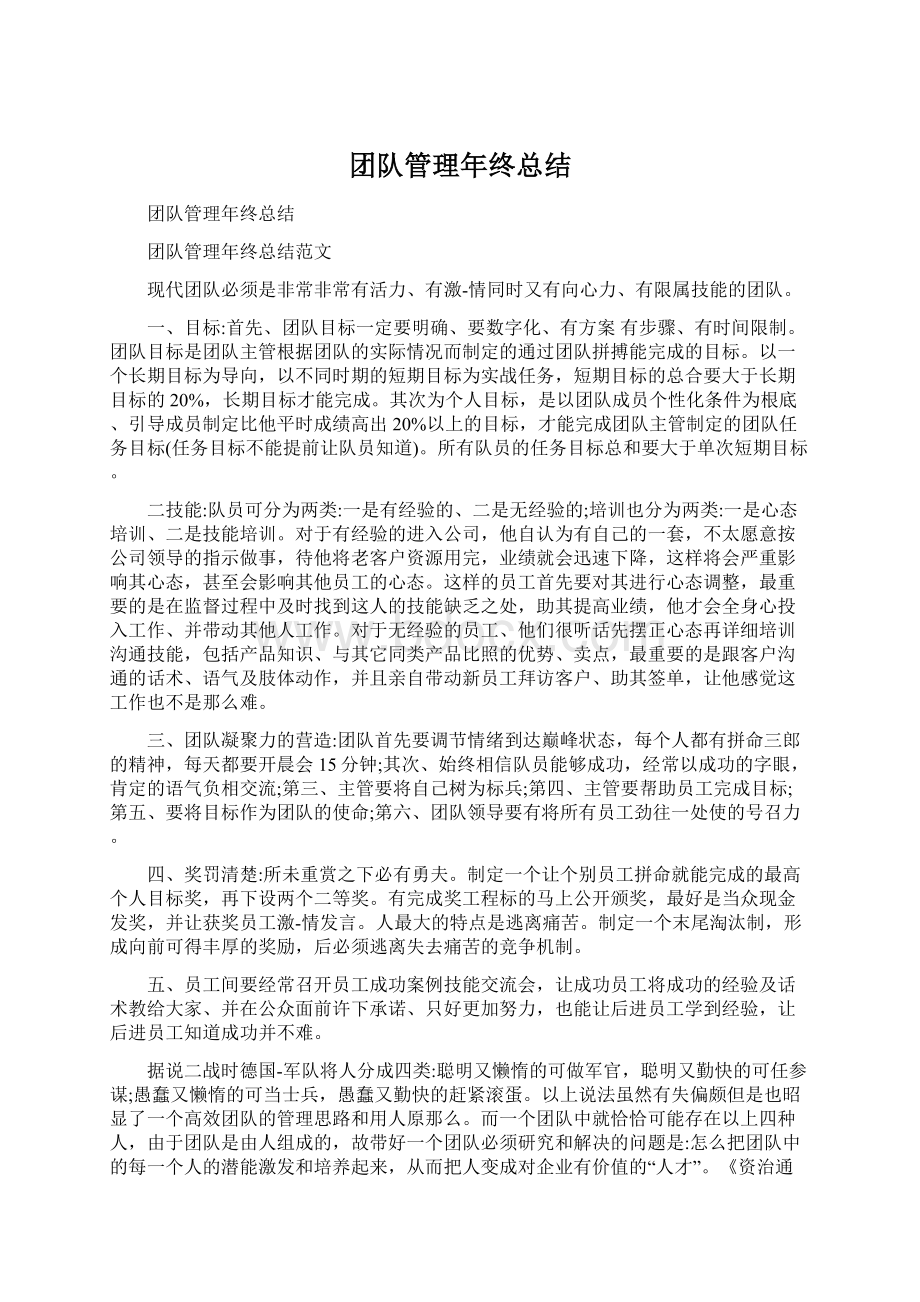 团队管理年终总结Word格式文档下载.docx_第1页