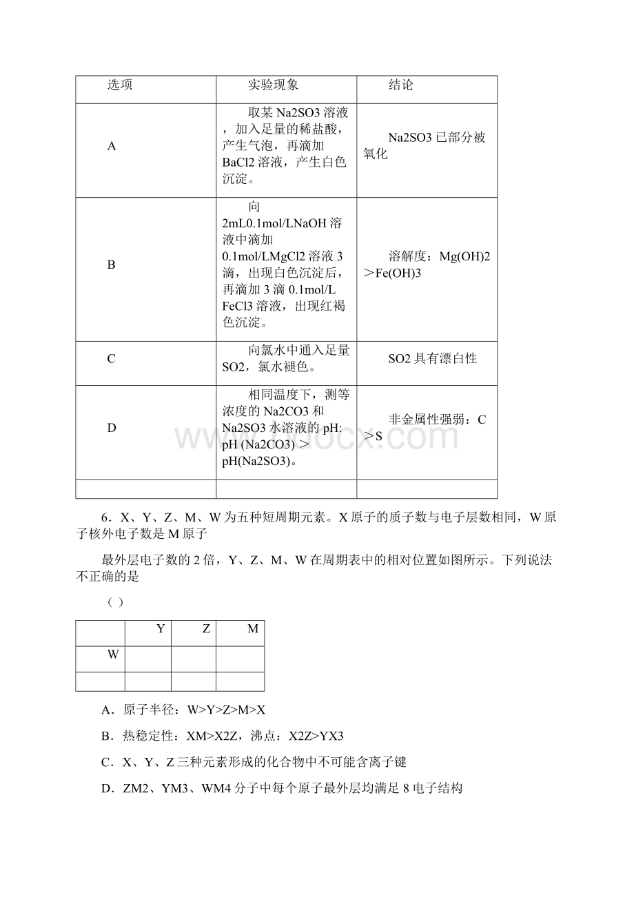 届高三化学一轮复习单元检测 滚动测11原卷版.docx_第3页