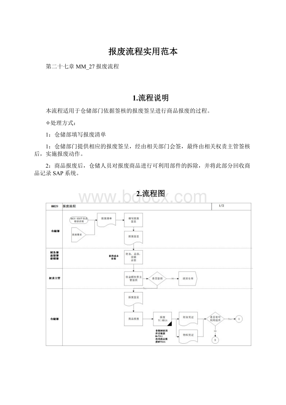 报废流程实用范本Word下载.docx