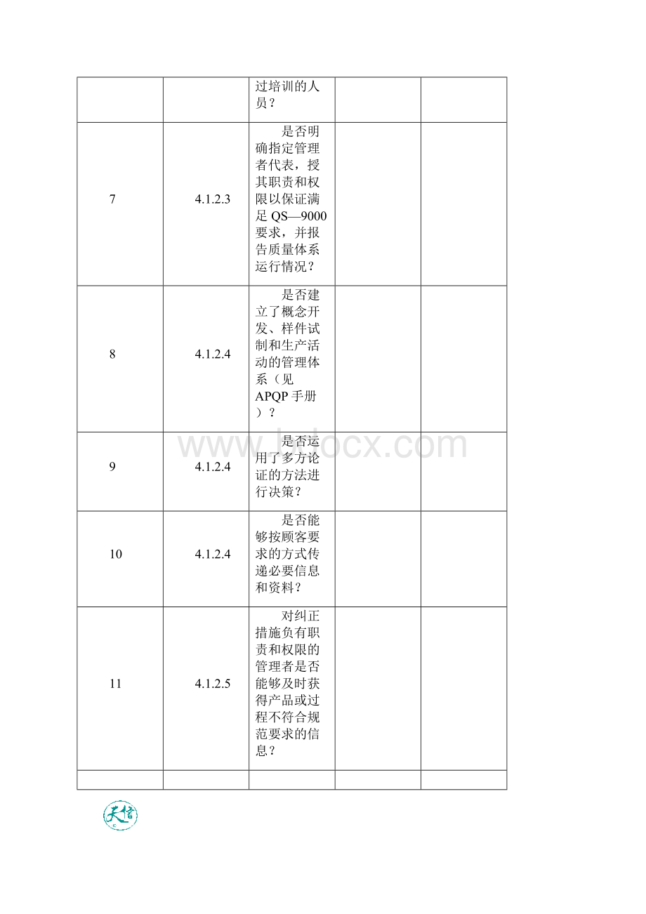 QS9000198内部审核检查表DOC格式.docx_第3页