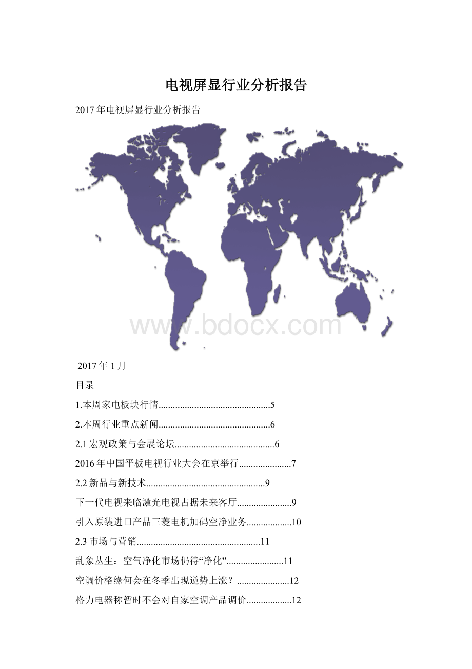 电视屏显行业分析报告文档格式.docx_第1页