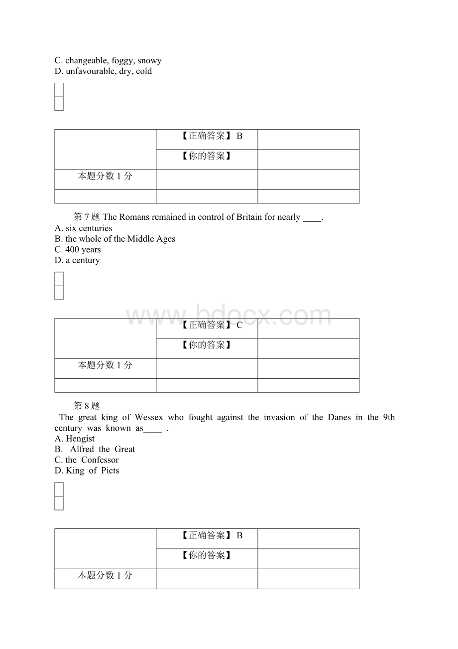 全国自考英语国家概况考前密卷00522含答案Word格式.docx_第3页