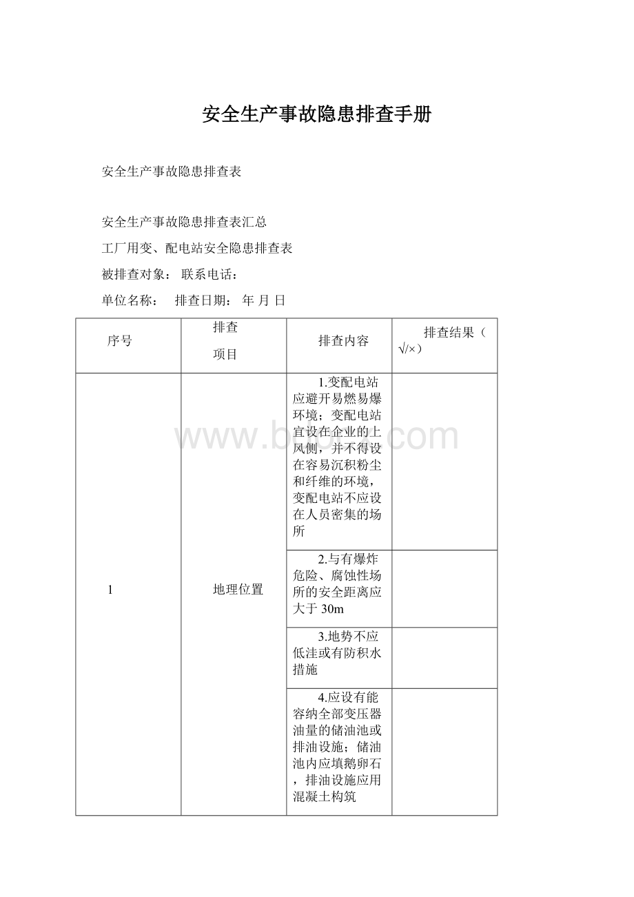 安全生产事故隐患排查手册.docx_第1页