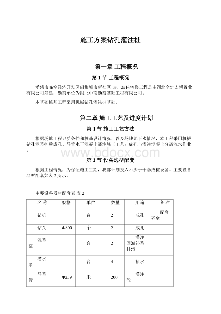 施工方案钻孔灌注桩.docx_第1页