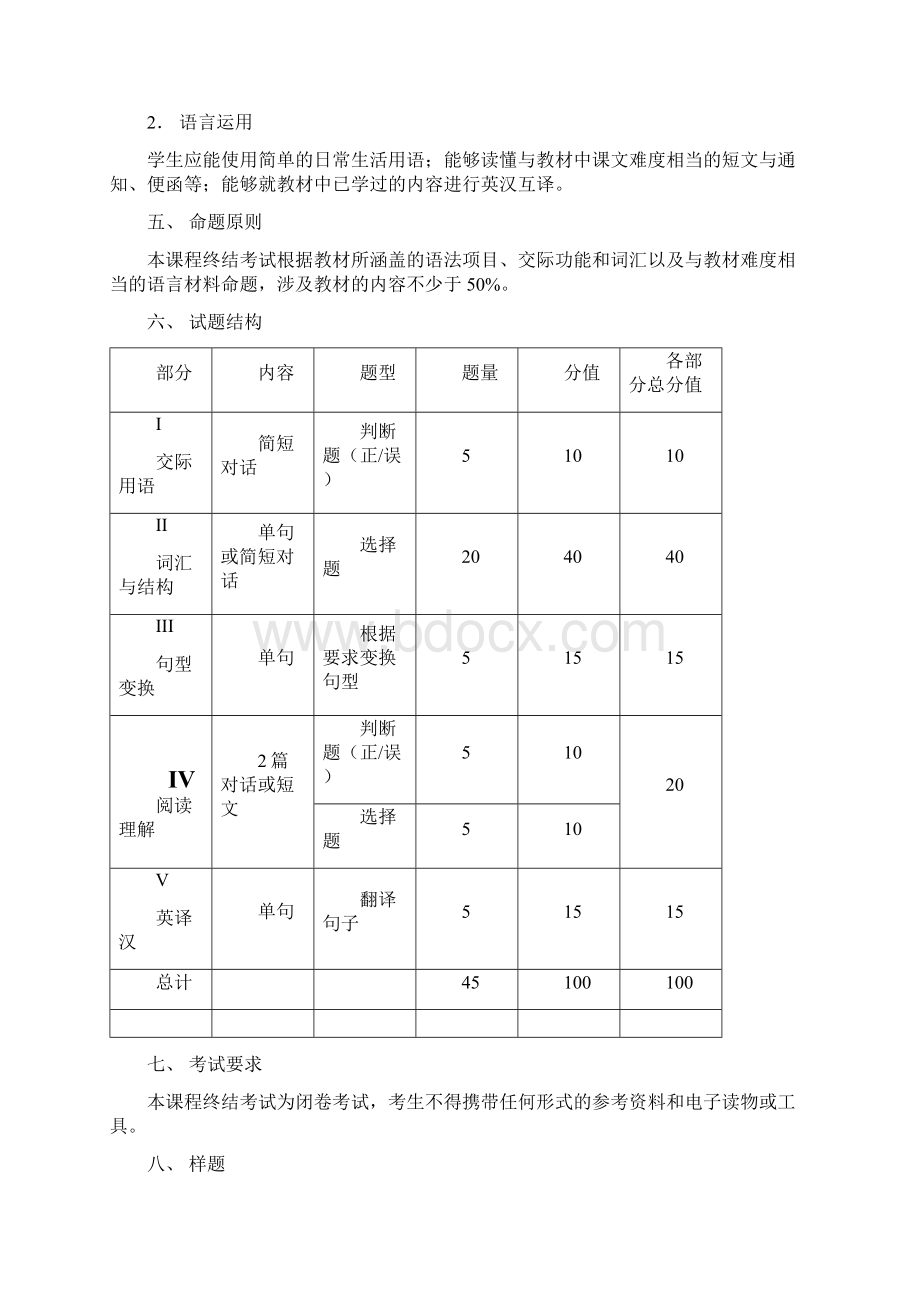 英语 I1考核说明09春启用Word格式.docx_第2页