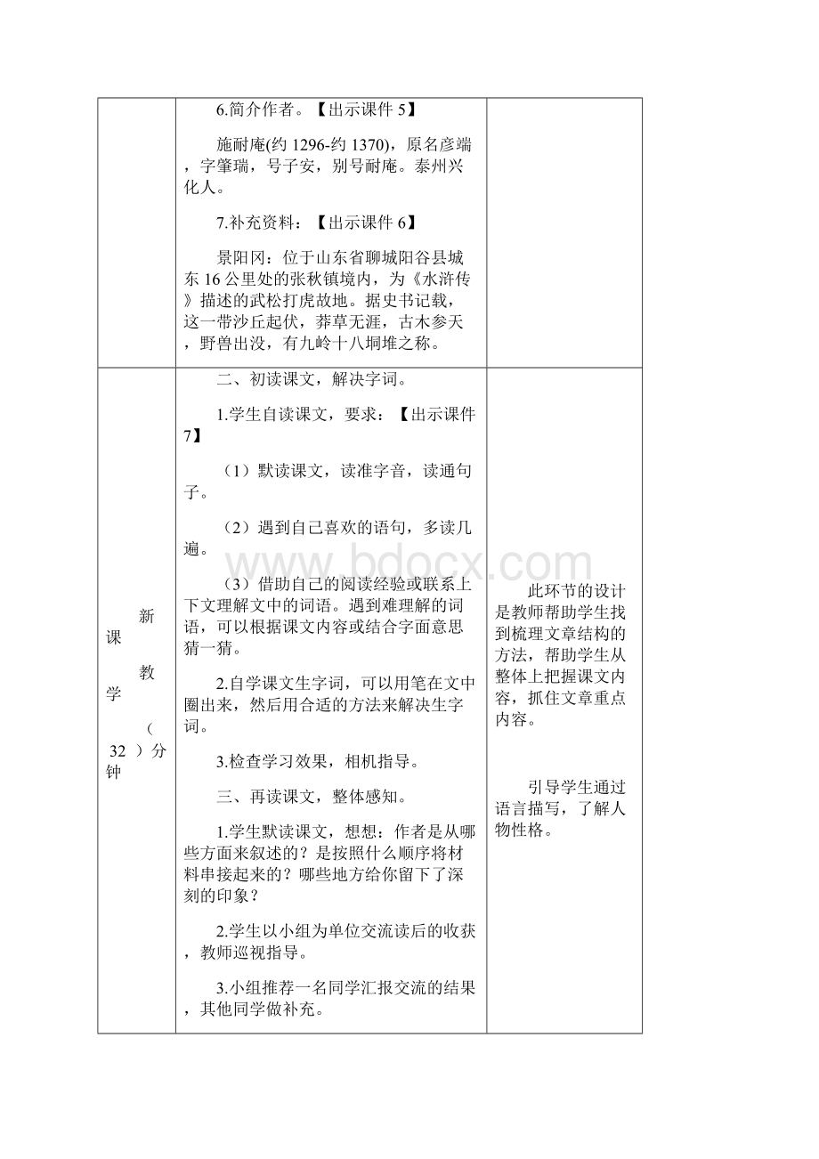 部编版五年级下册语文 6 景阳冈教案.docx_第3页