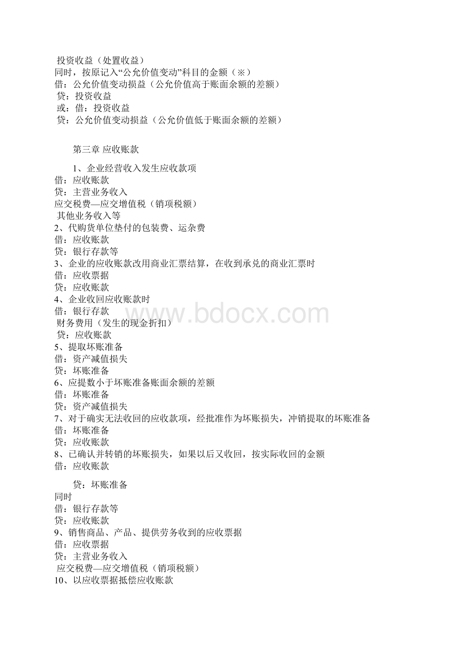 自考企业会计学复习资料汇总主要会计分录大全Word格式文档下载.docx_第3页