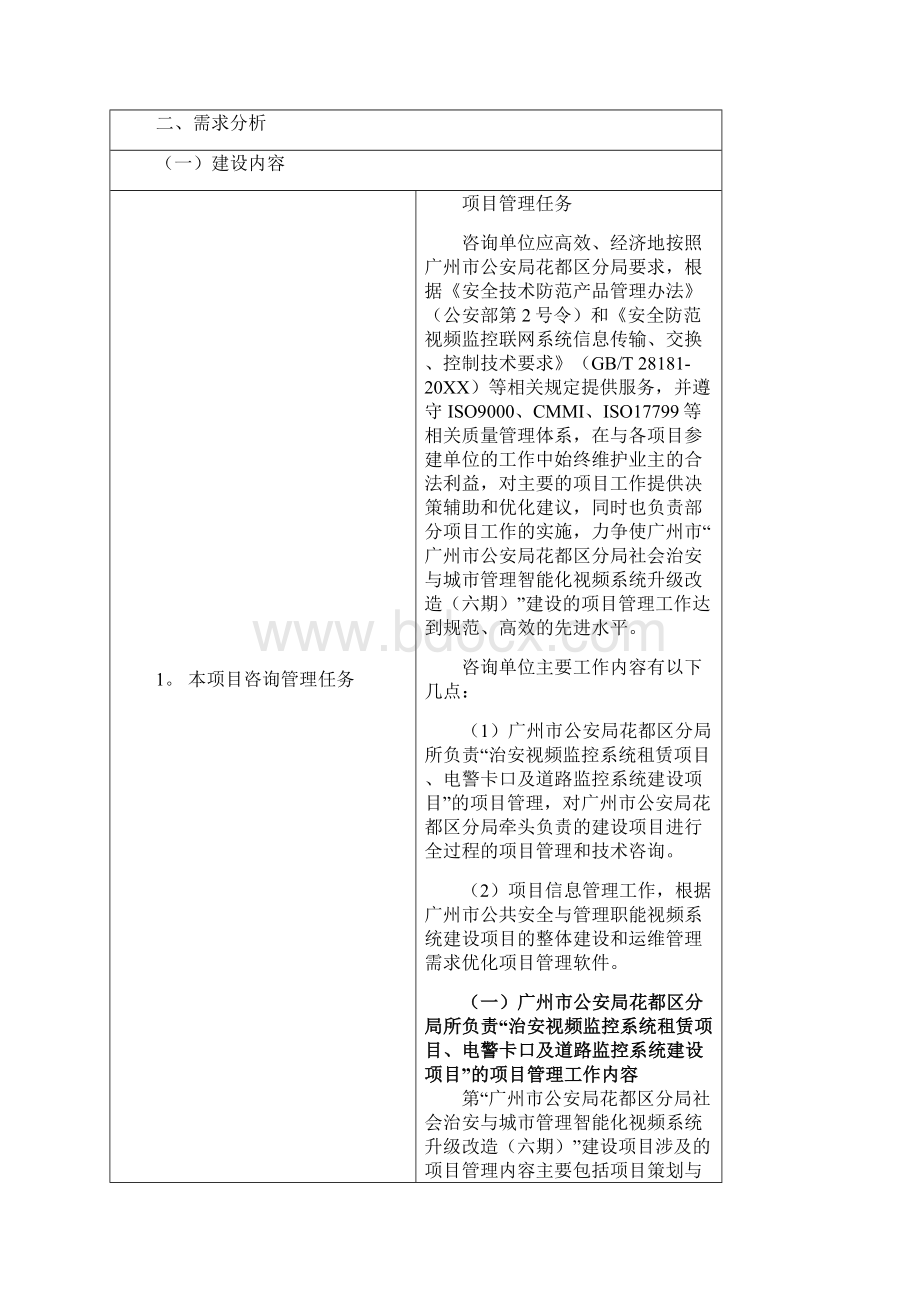 社会治安视频监控项目管理类采购项目需求模板.docx_第2页