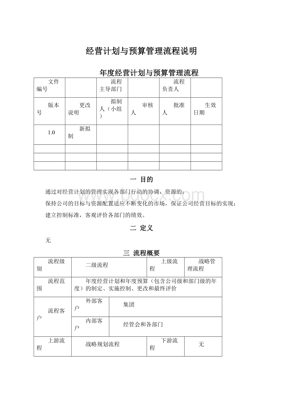 经营计划与预算管理流程说明.docx_第1页