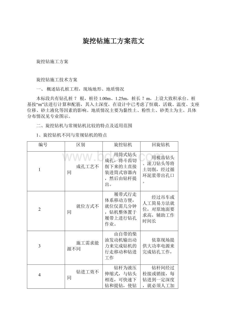 旋挖钻施工方案范文Word下载.docx_第1页