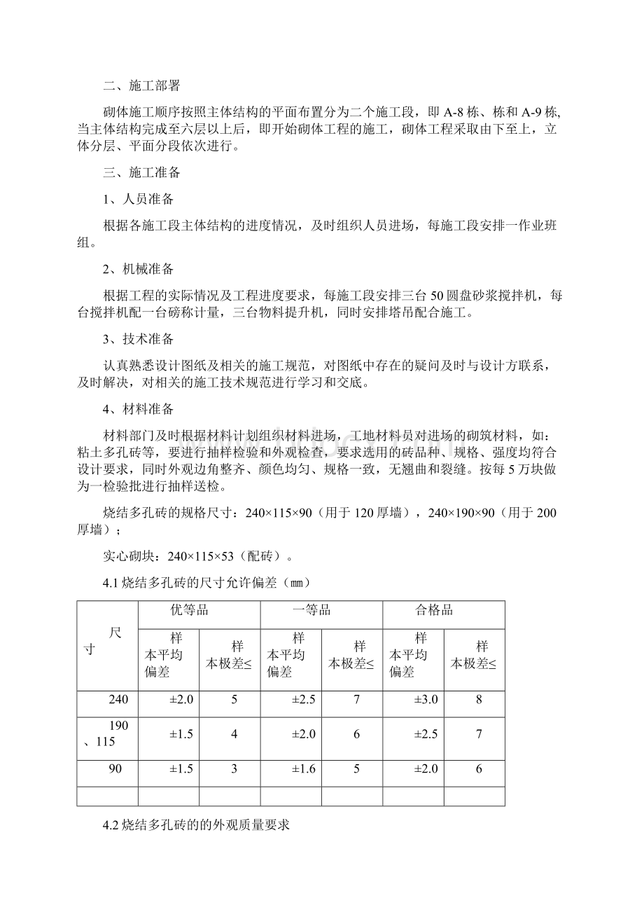 零星砖砌体施工.docx_第2页