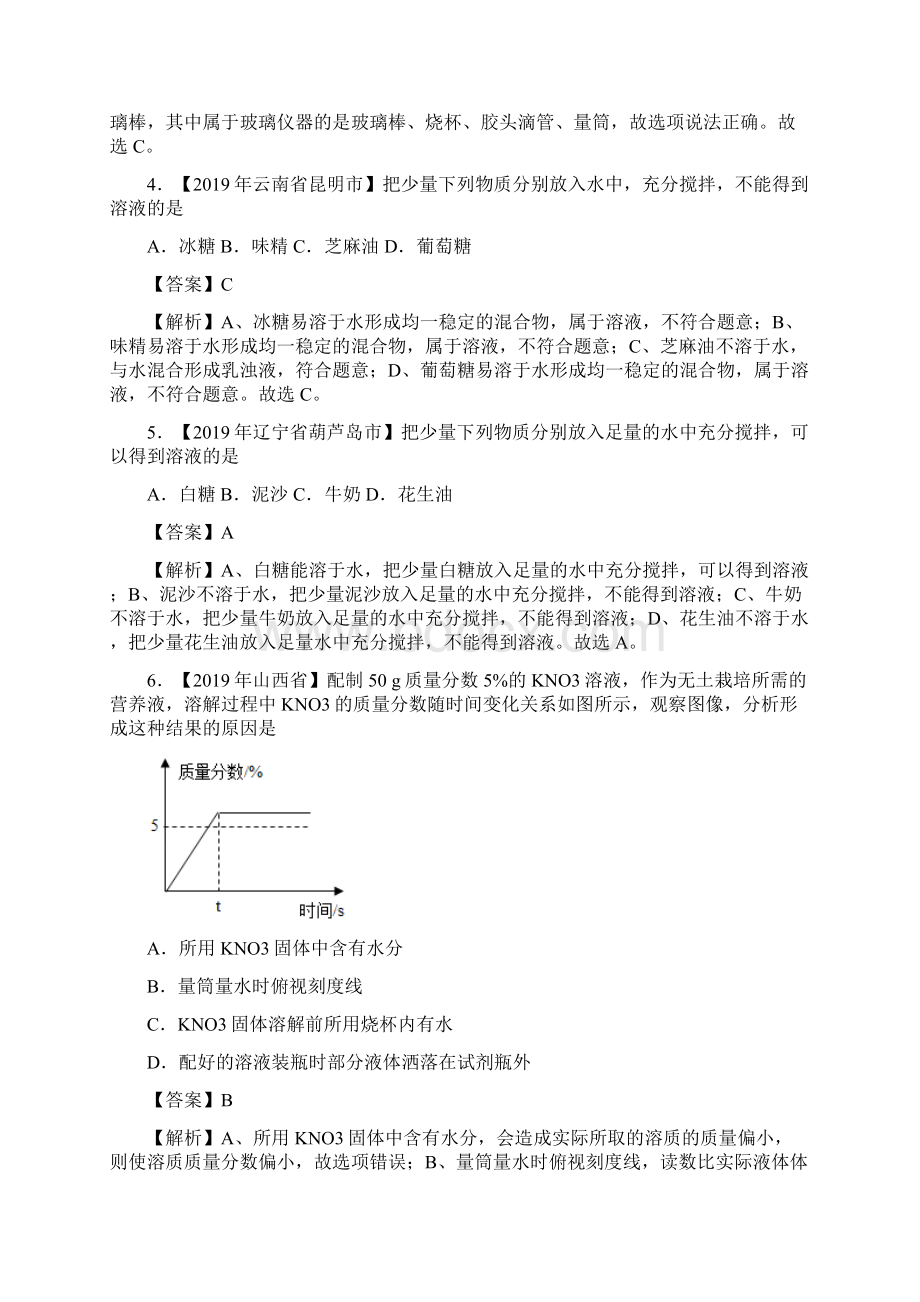 专题17 溶液溶液组成的表示及配制第01期 解析版Word格式文档下载.docx_第2页