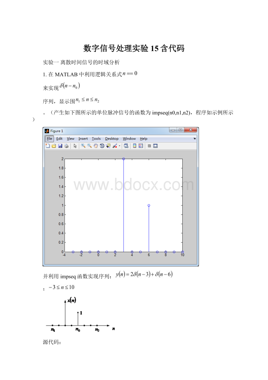 数字信号处理实验15含代码文档格式.docx