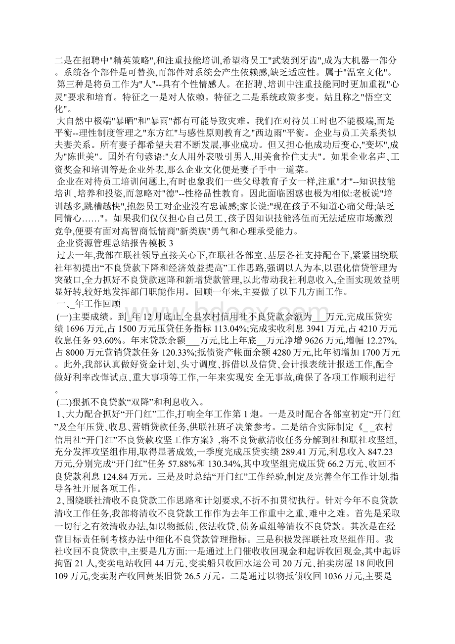 企业资源管理总结报告模板.docx_第3页