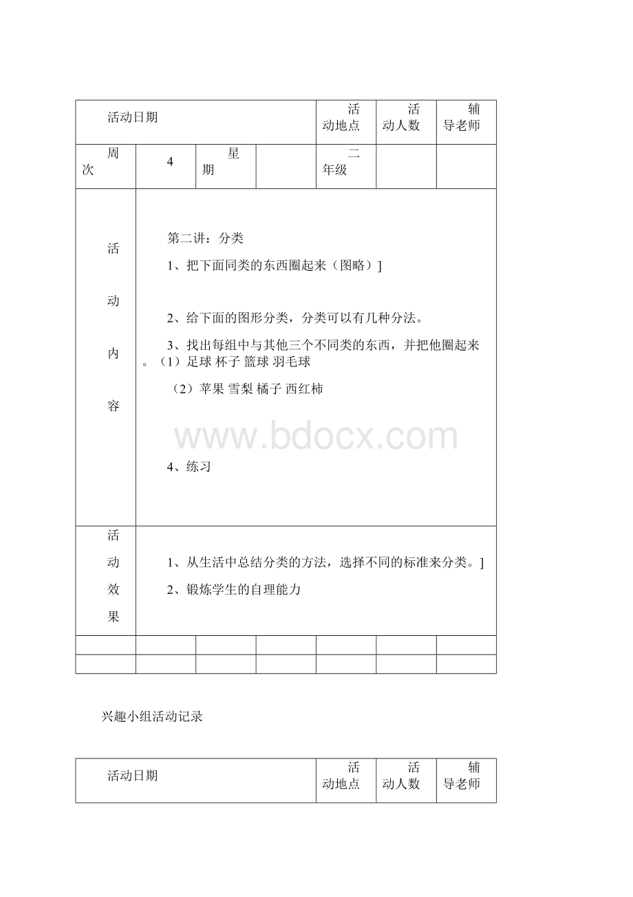 二年级数学兴趣小组活动辅导记录.docx_第2页