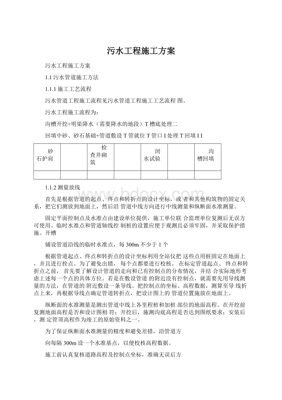 污水工程施工方案.docx