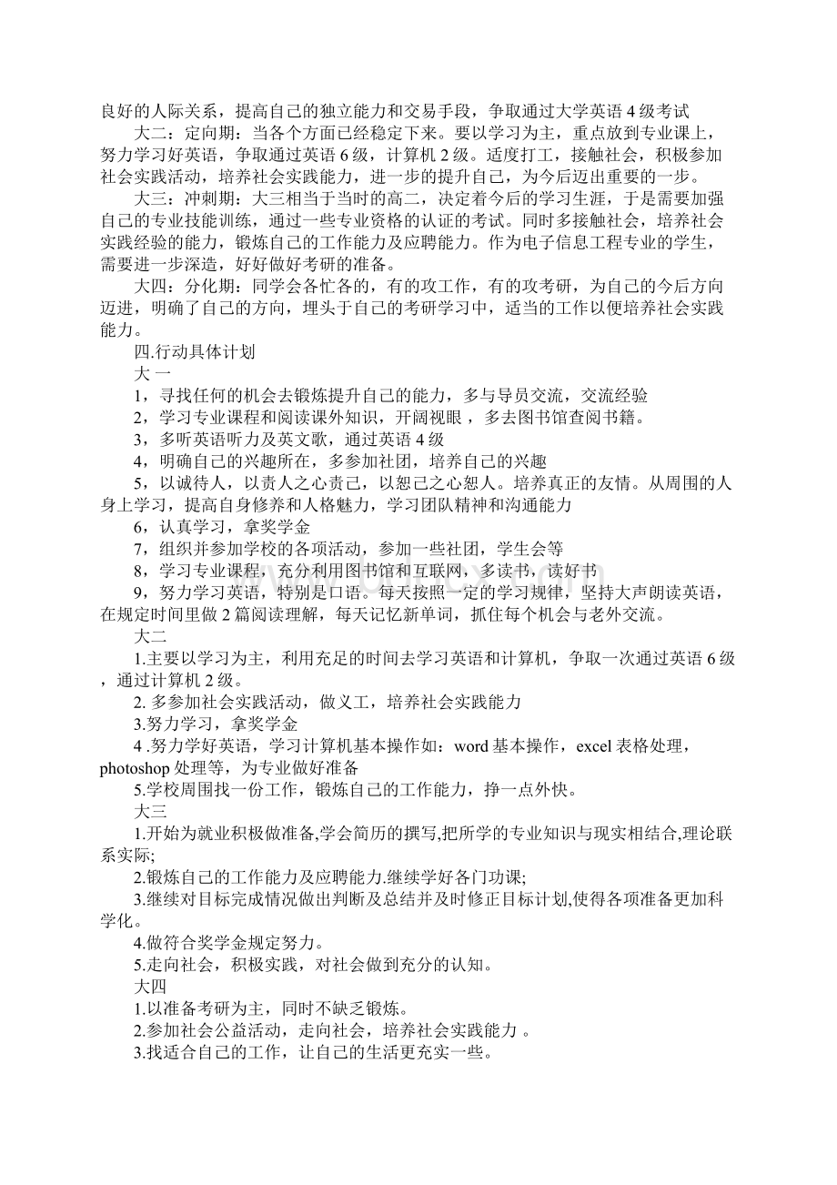 大学生学业生涯规划书可编辑范文Word文档格式.docx_第2页