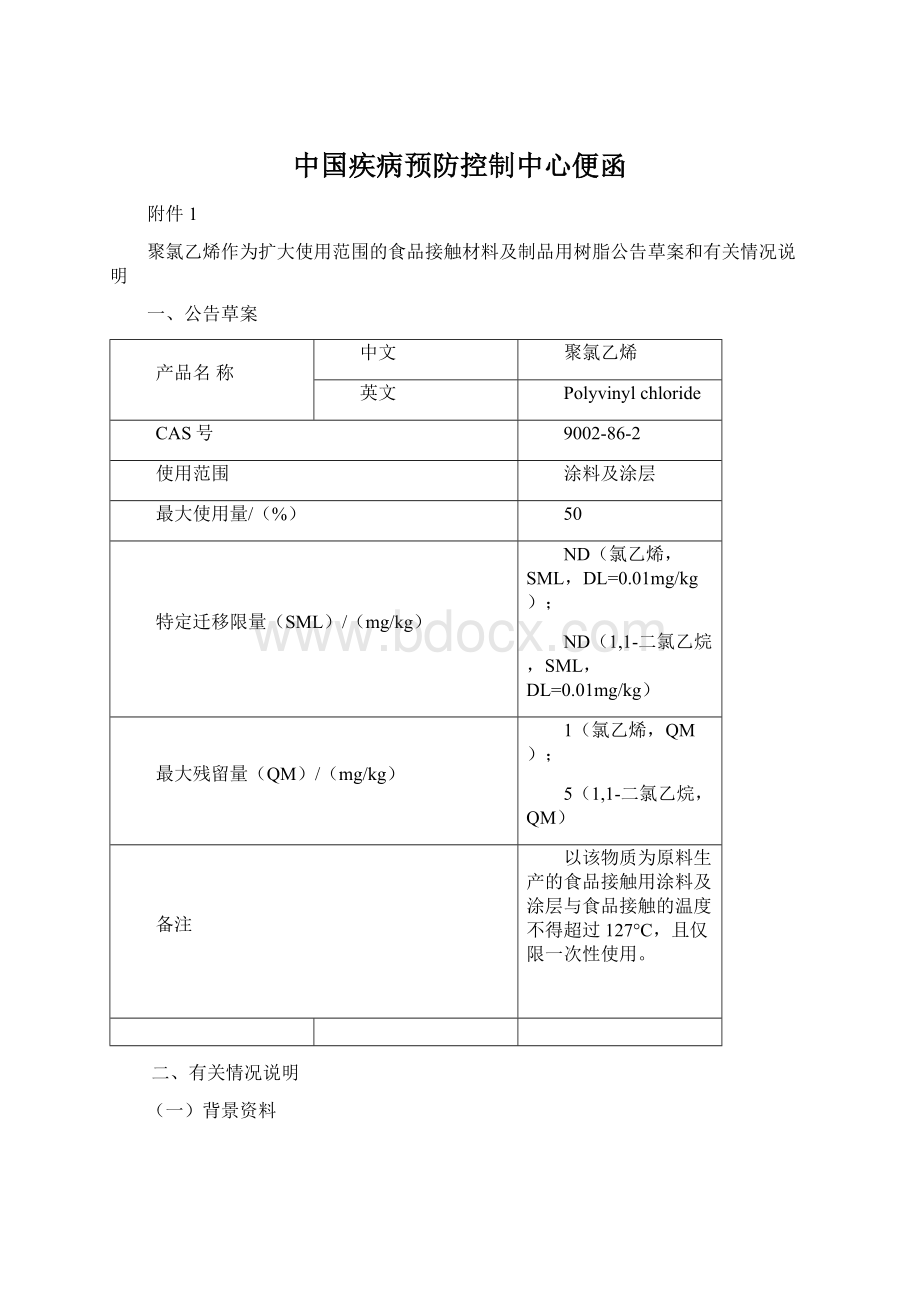 中国疾病预防控制中心便函文档格式.docx
