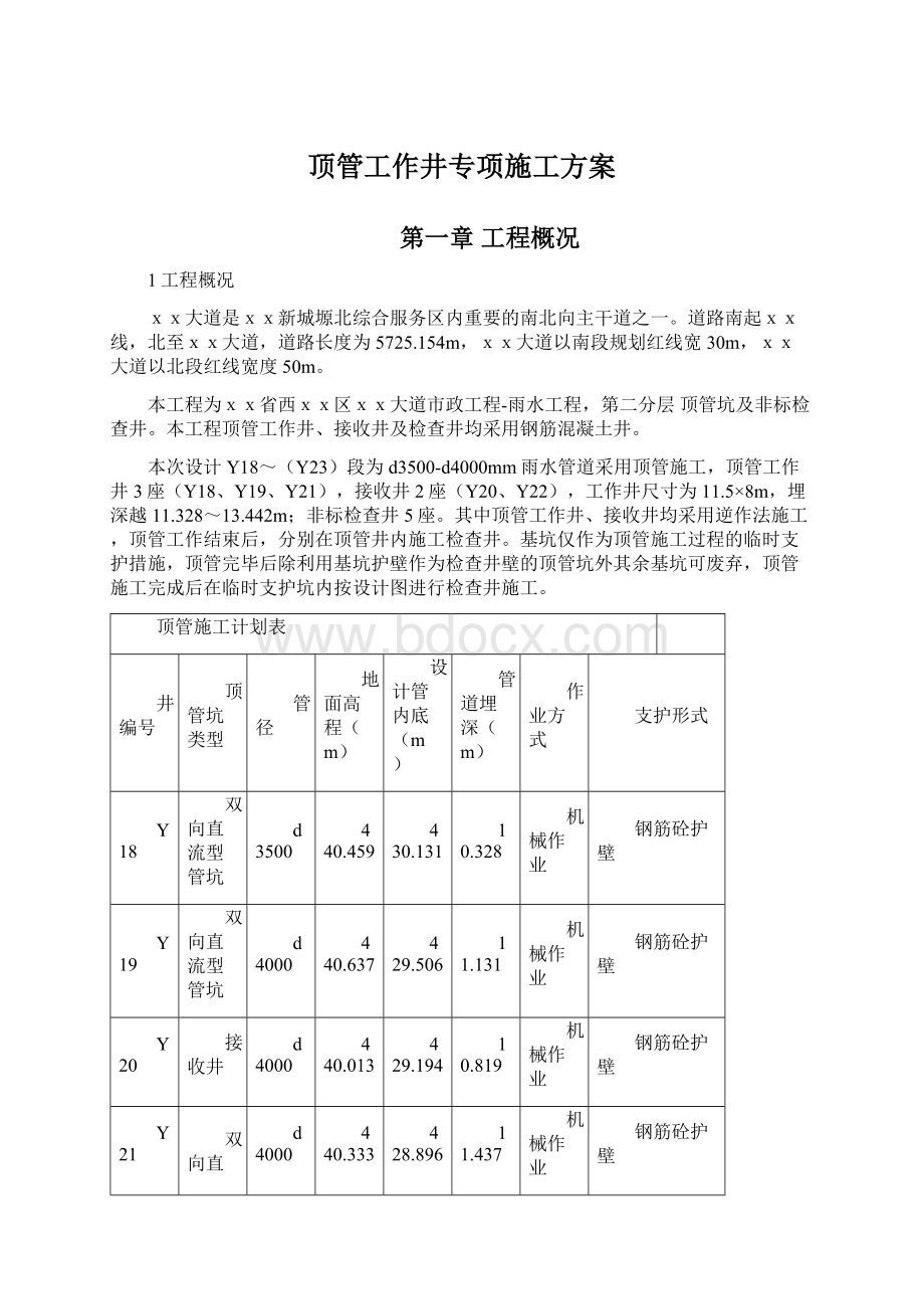 顶管工作井专项施工方案.docx_第1页