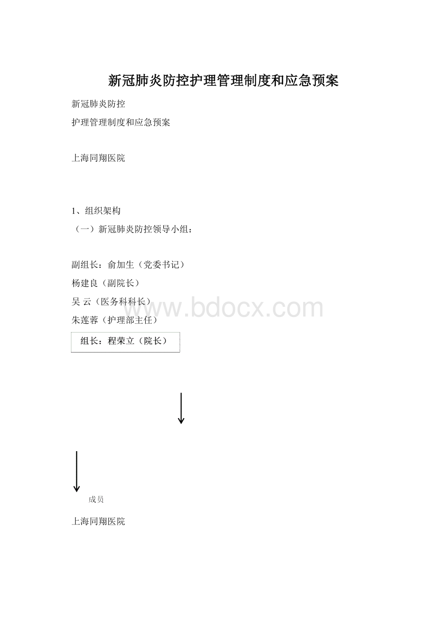 新冠肺炎防控护理管理制度和应急预案.docx