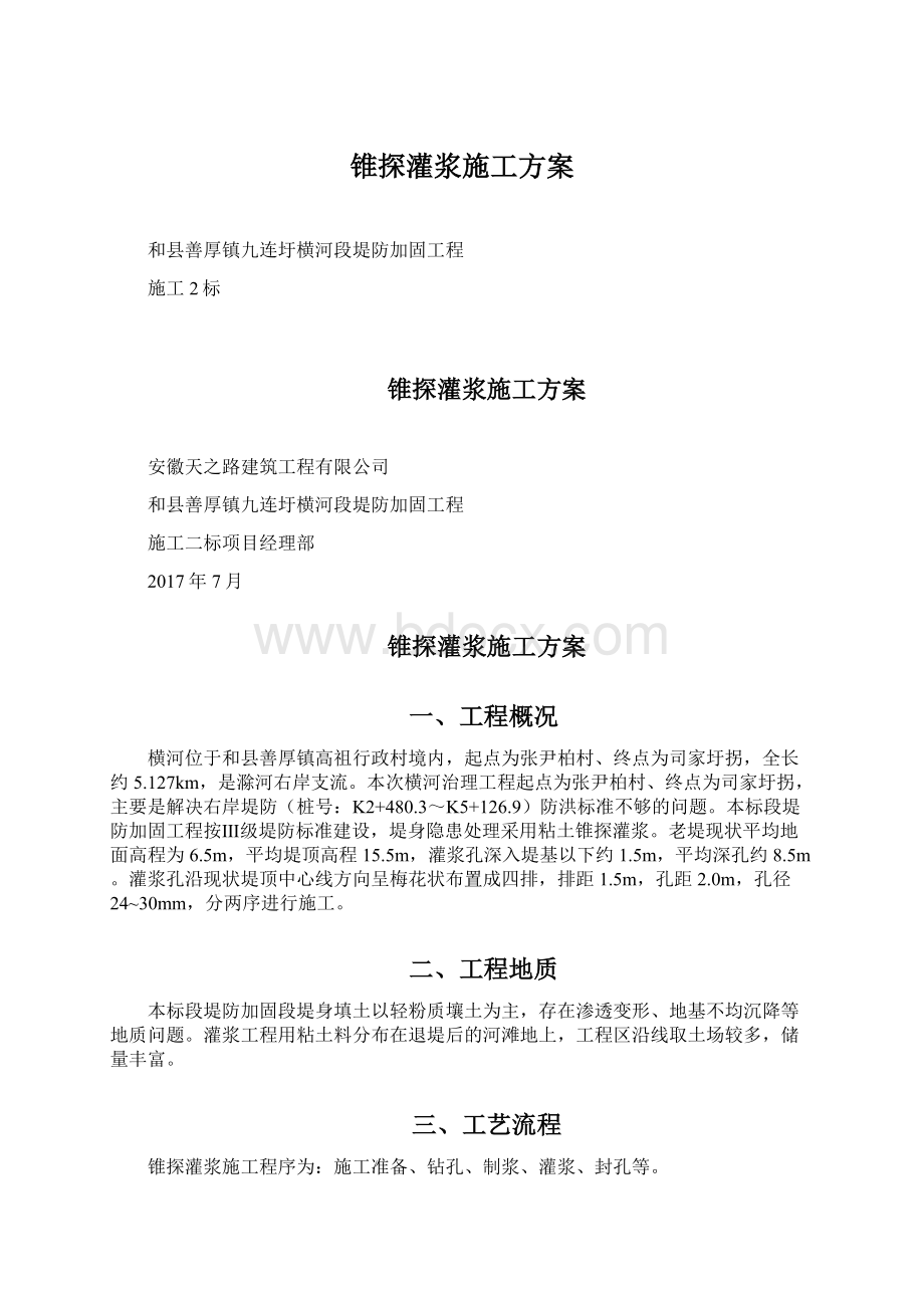 锥探灌浆施工方案文档格式.docx