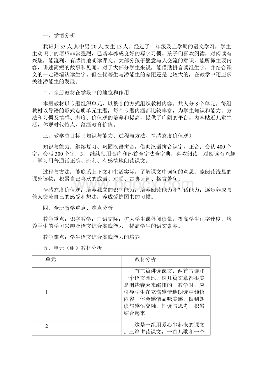 人教版二年级语文班务学校地方计划.docx_第2页