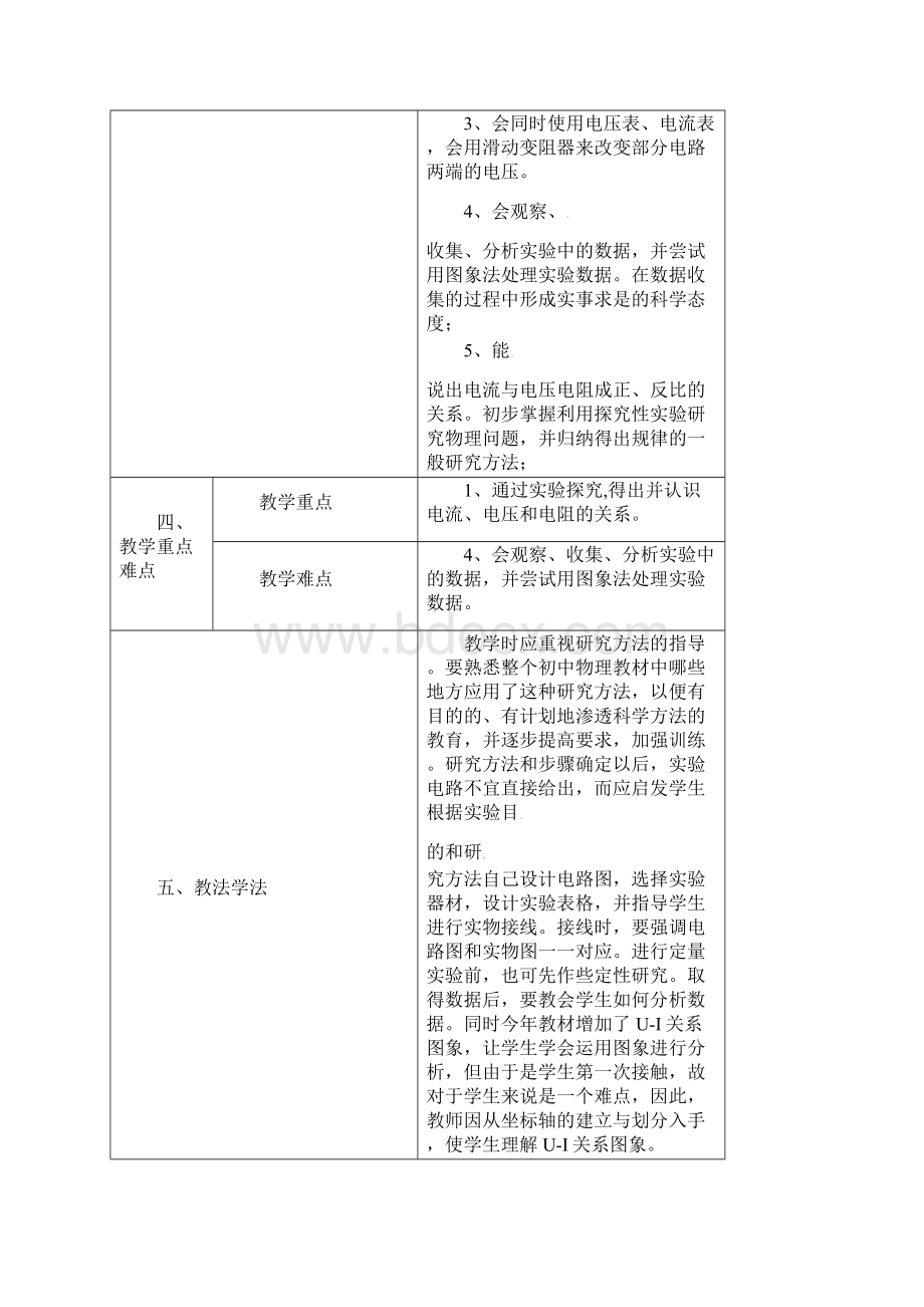 九年级物理全册171电流与电压电阻的关系教案1新版新人教版Word文档下载推荐.docx_第3页