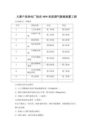 大唐户县热电厂技改MW机组烟气脱硫装置工程文档格式.docx