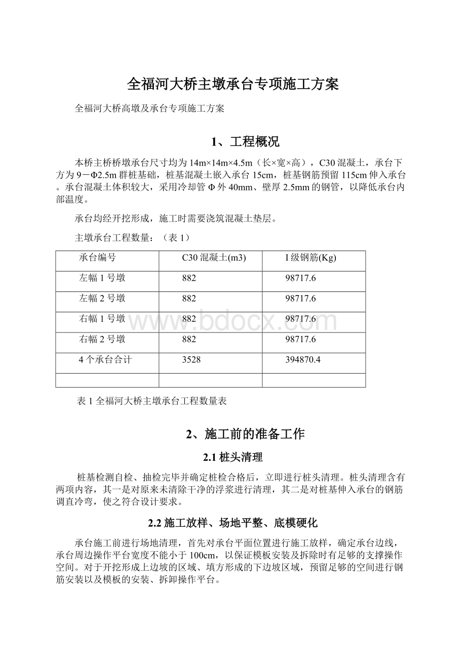 全福河大桥主墩承台专项施工方案.docx