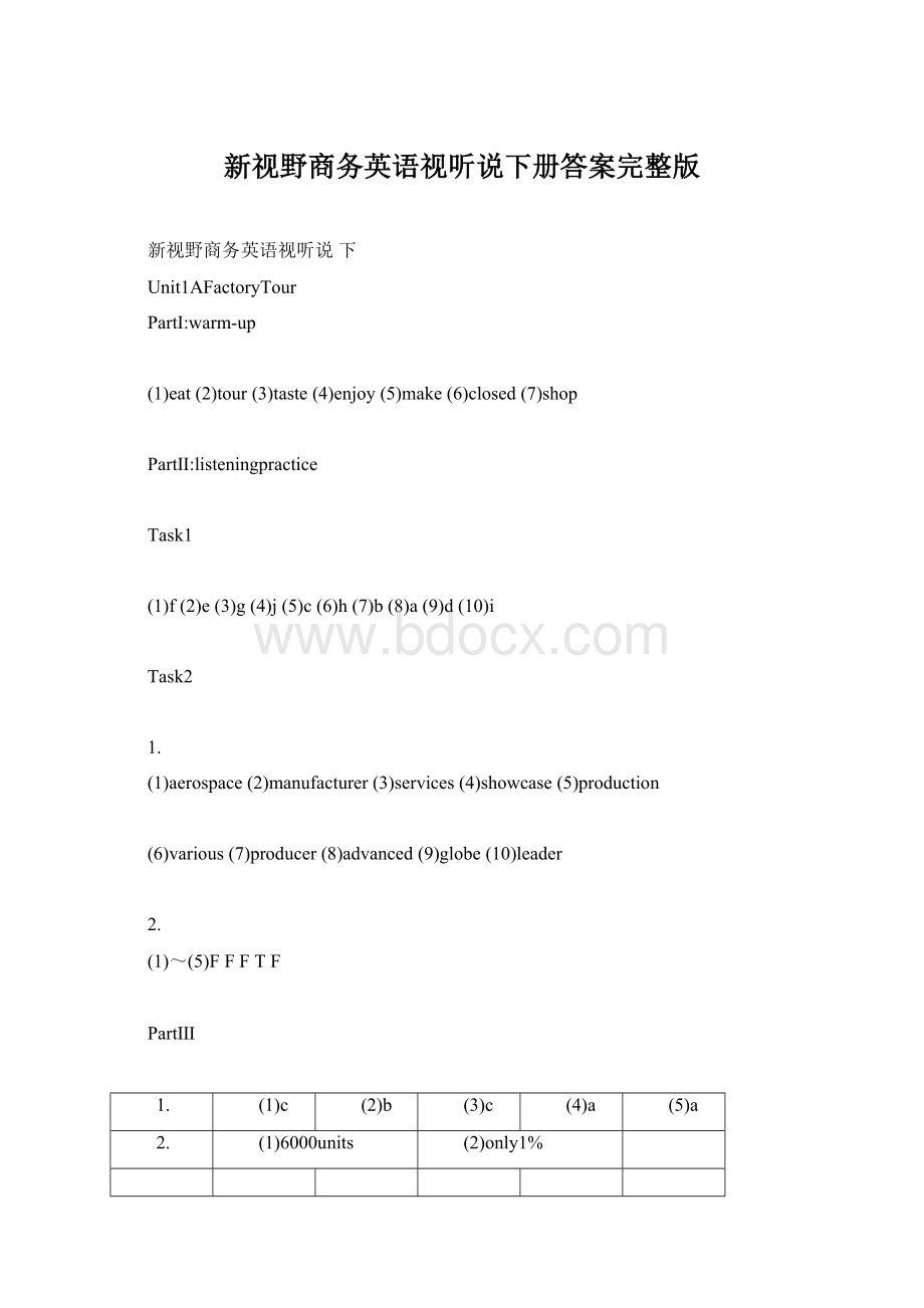 新视野商务英语视听说下册答案完整版.docx_第1页