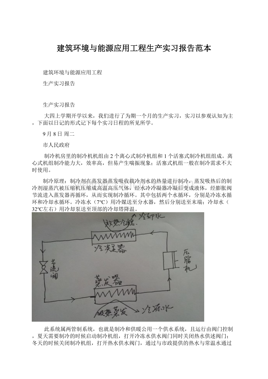 建筑环境与能源应用工程生产实习报告范本.docx_第1页