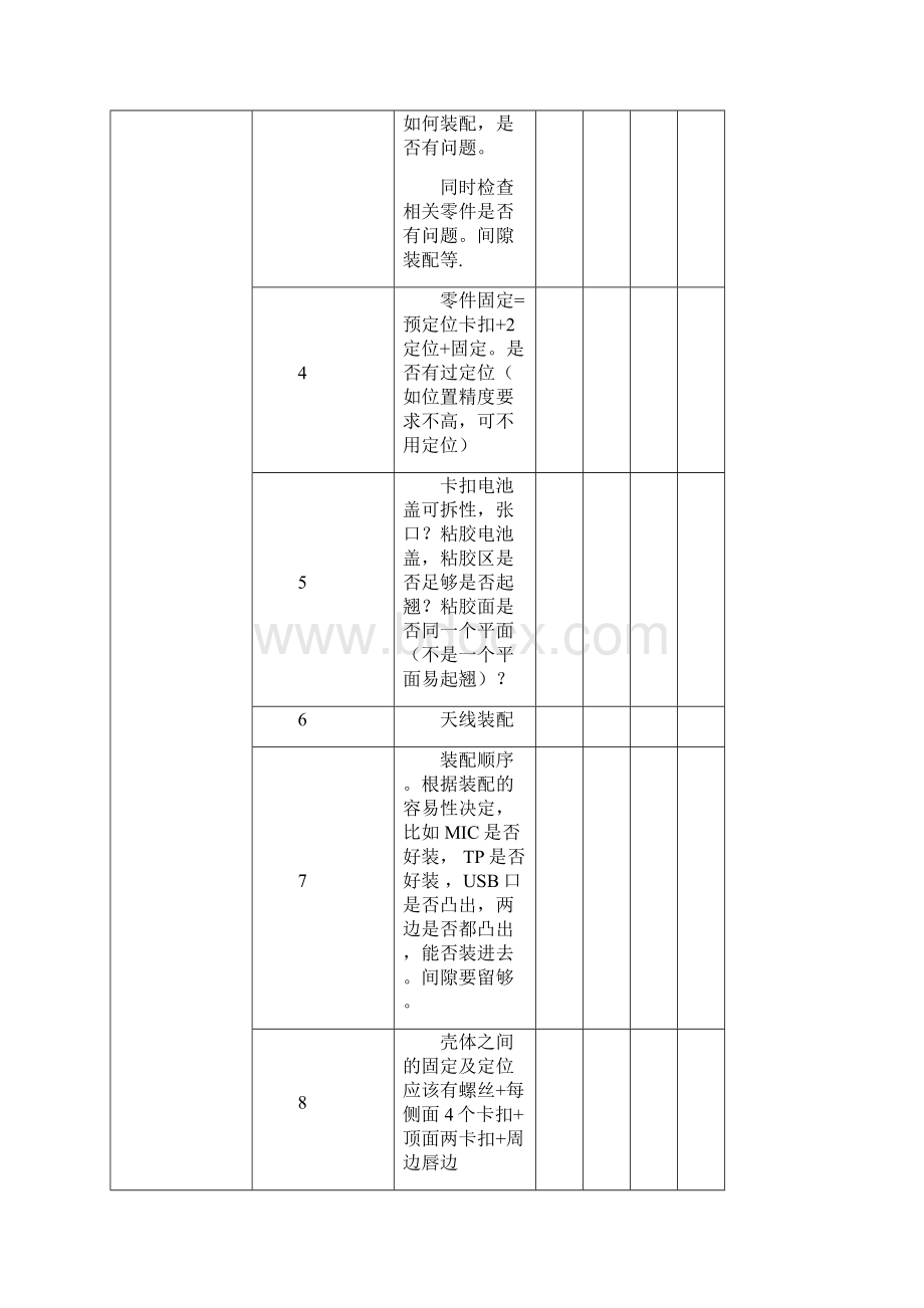 手机结构设计检查表格范本.docx_第2页