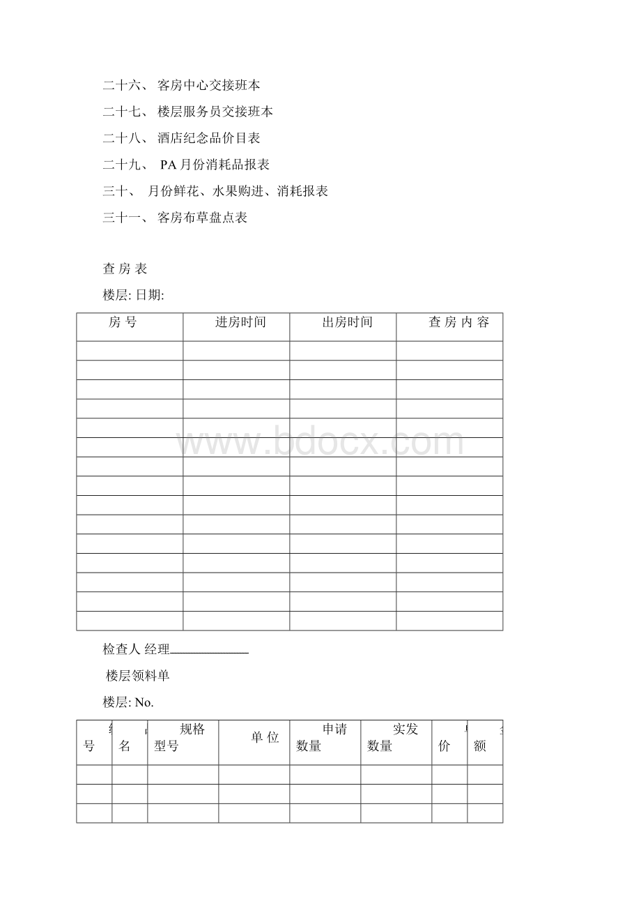 酒店客房实用表格大全讲解.docx_第2页