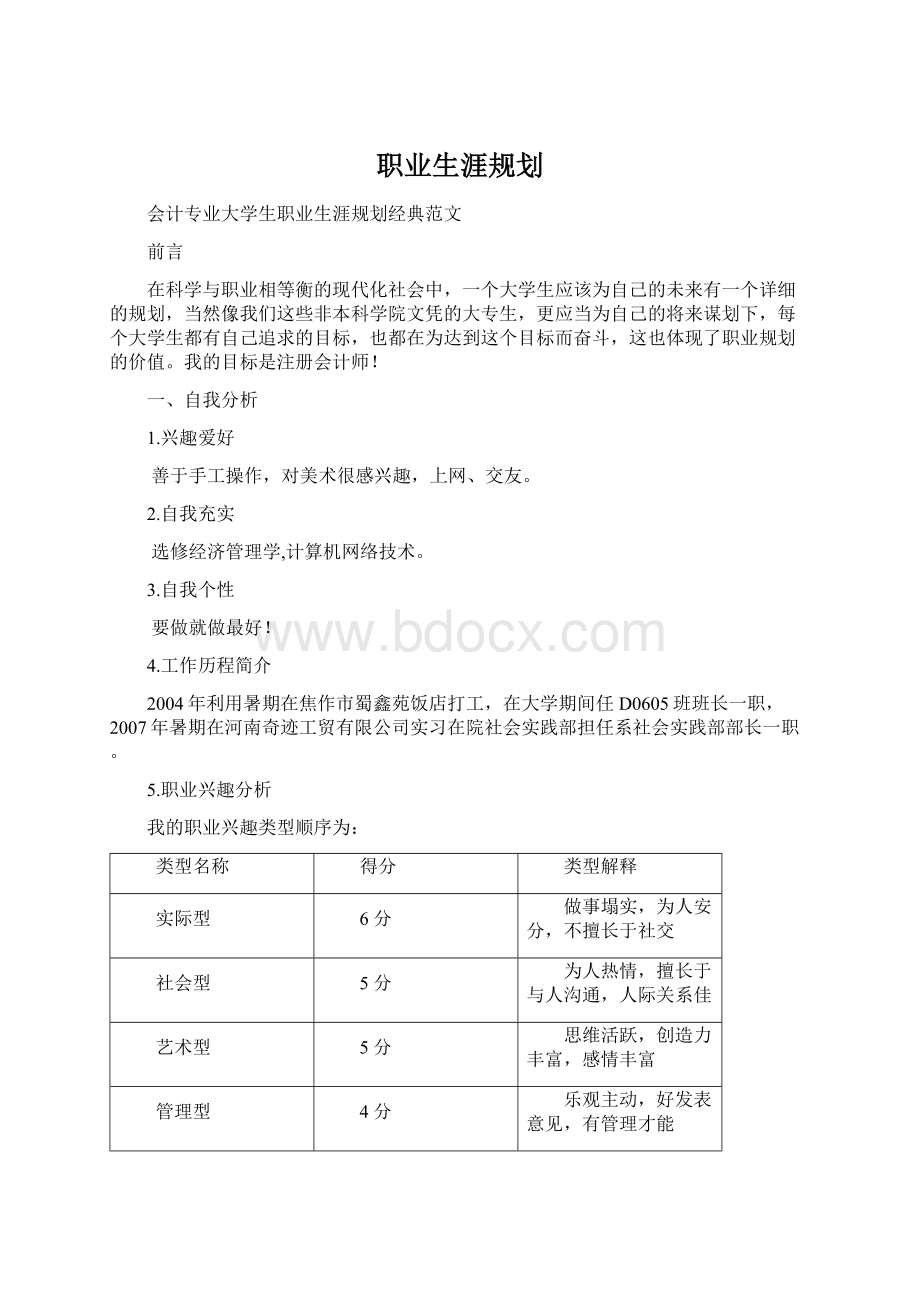 职业生涯规划Word格式.docx_第1页