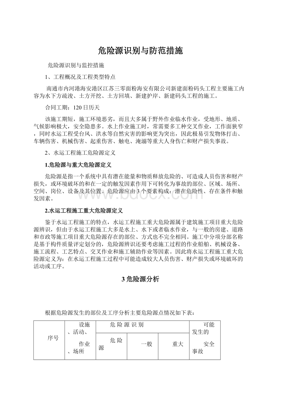 危险源识别与防范措施.docx_第1页