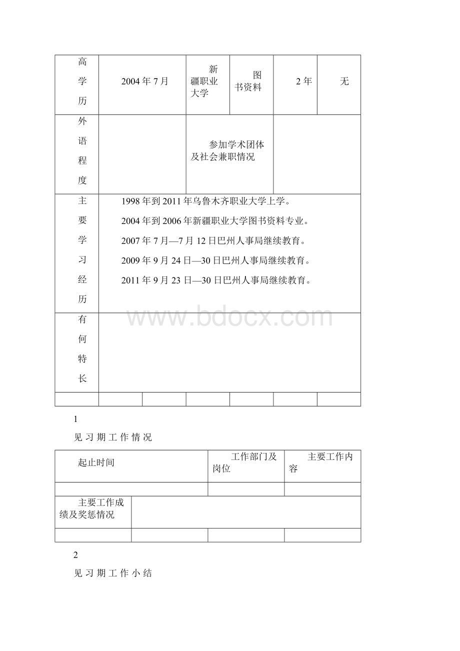 初聘专业技术职务呈报表精品.docx_第2页