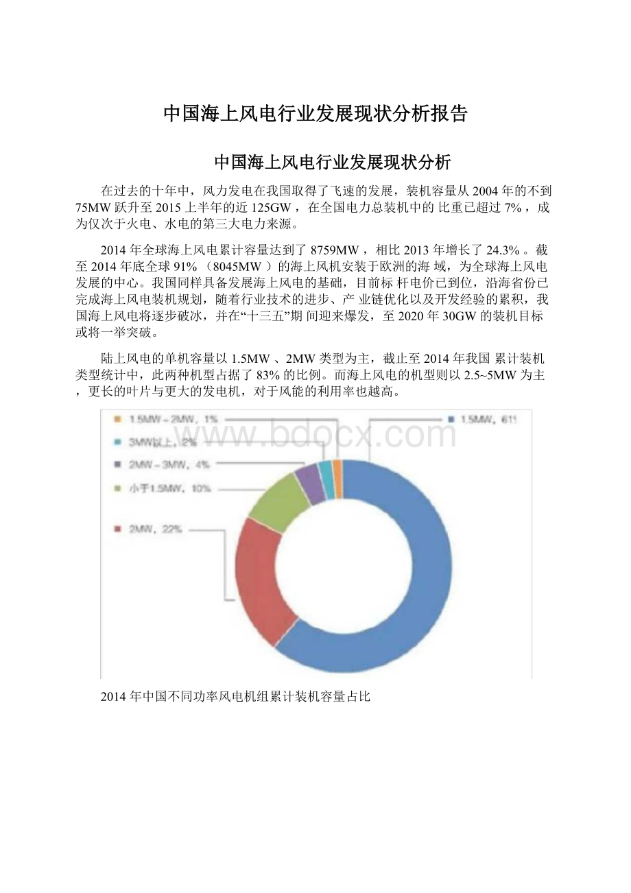 中国海上风电行业发展现状分析报告.docx_第1页