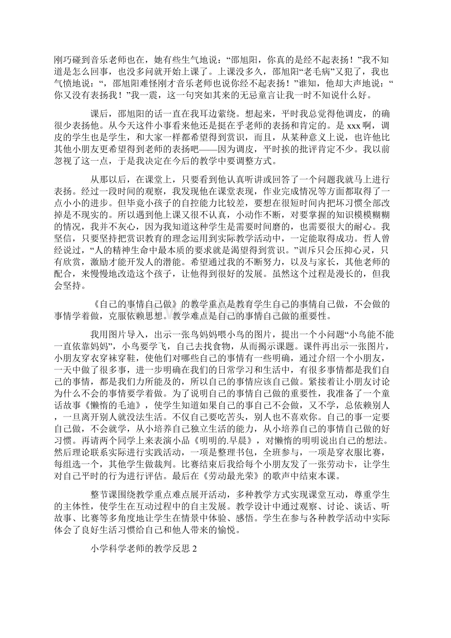 小学科学老师的教学反思Word文档格式.docx_第2页