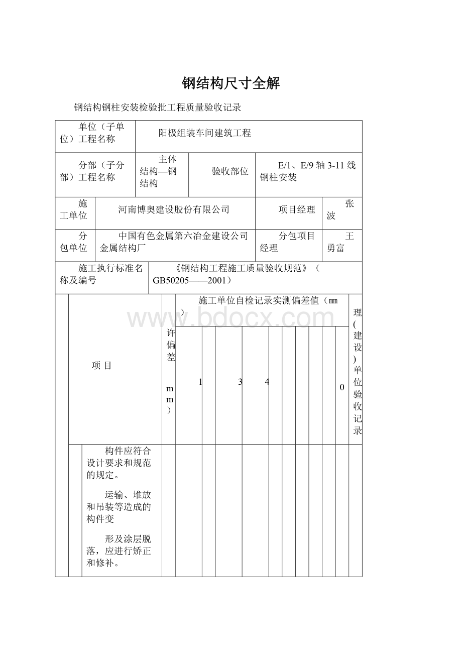 钢结构尺寸全解Word文档格式.docx