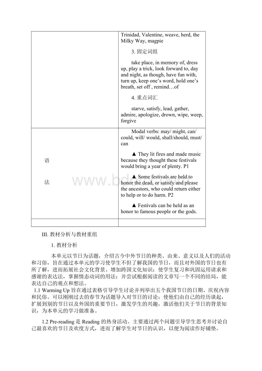 英语学习M3 Unit1 Festivals around the world备课教案Word格式.docx_第3页