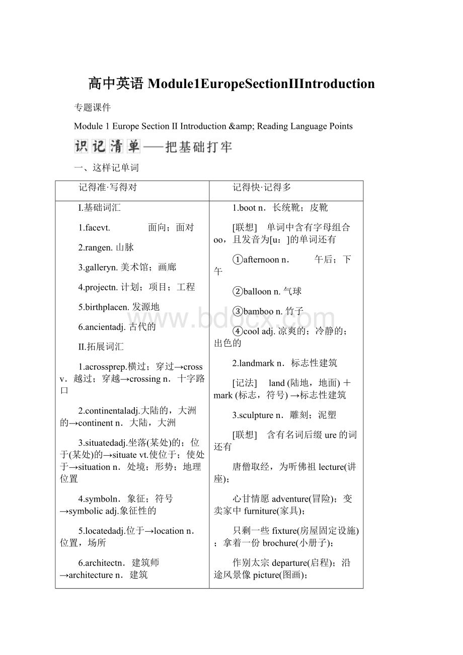 高中英语Module1EuropeSectionⅡIntroduction.docx_第1页