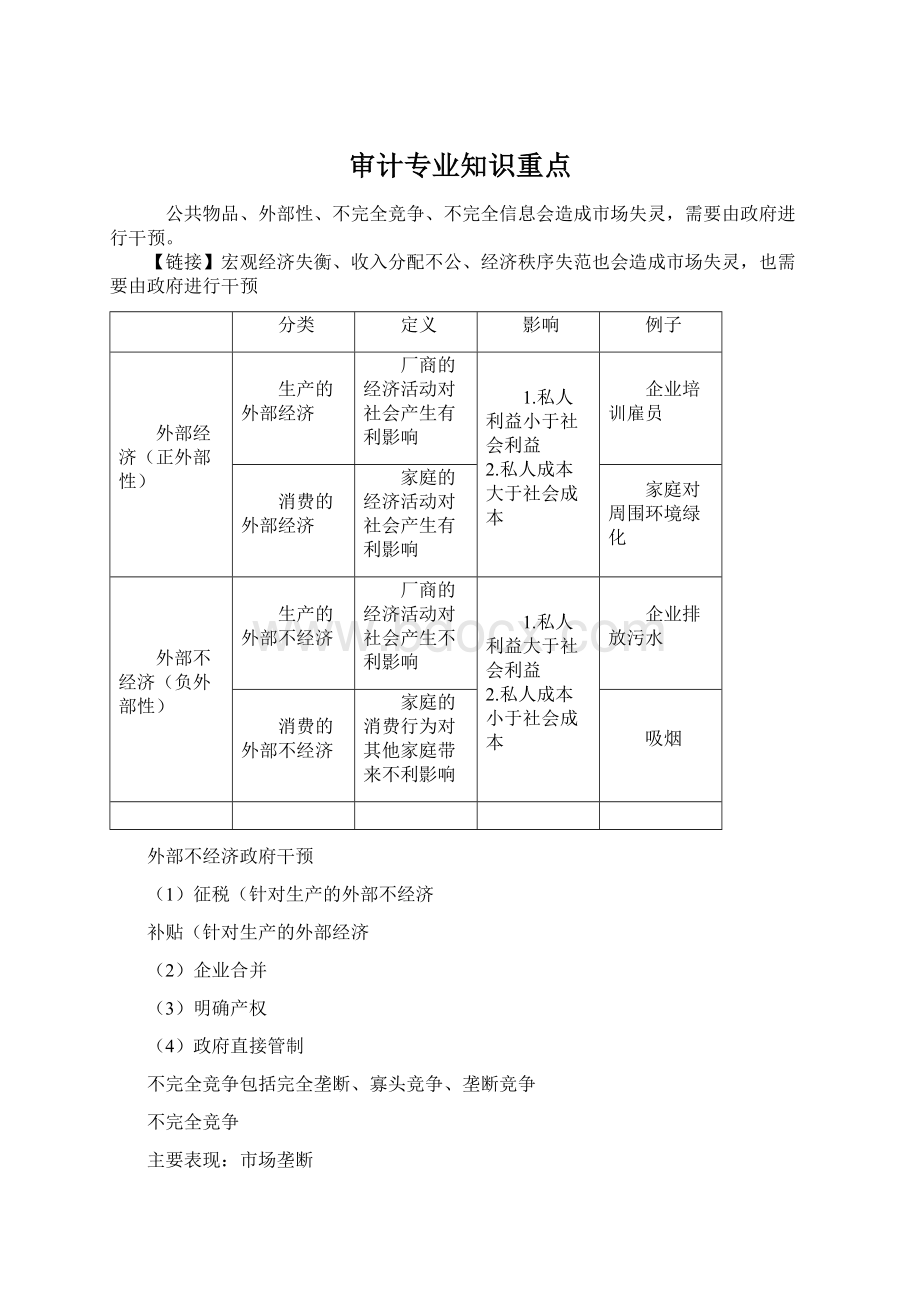 审计专业知识重点Word文档格式.docx