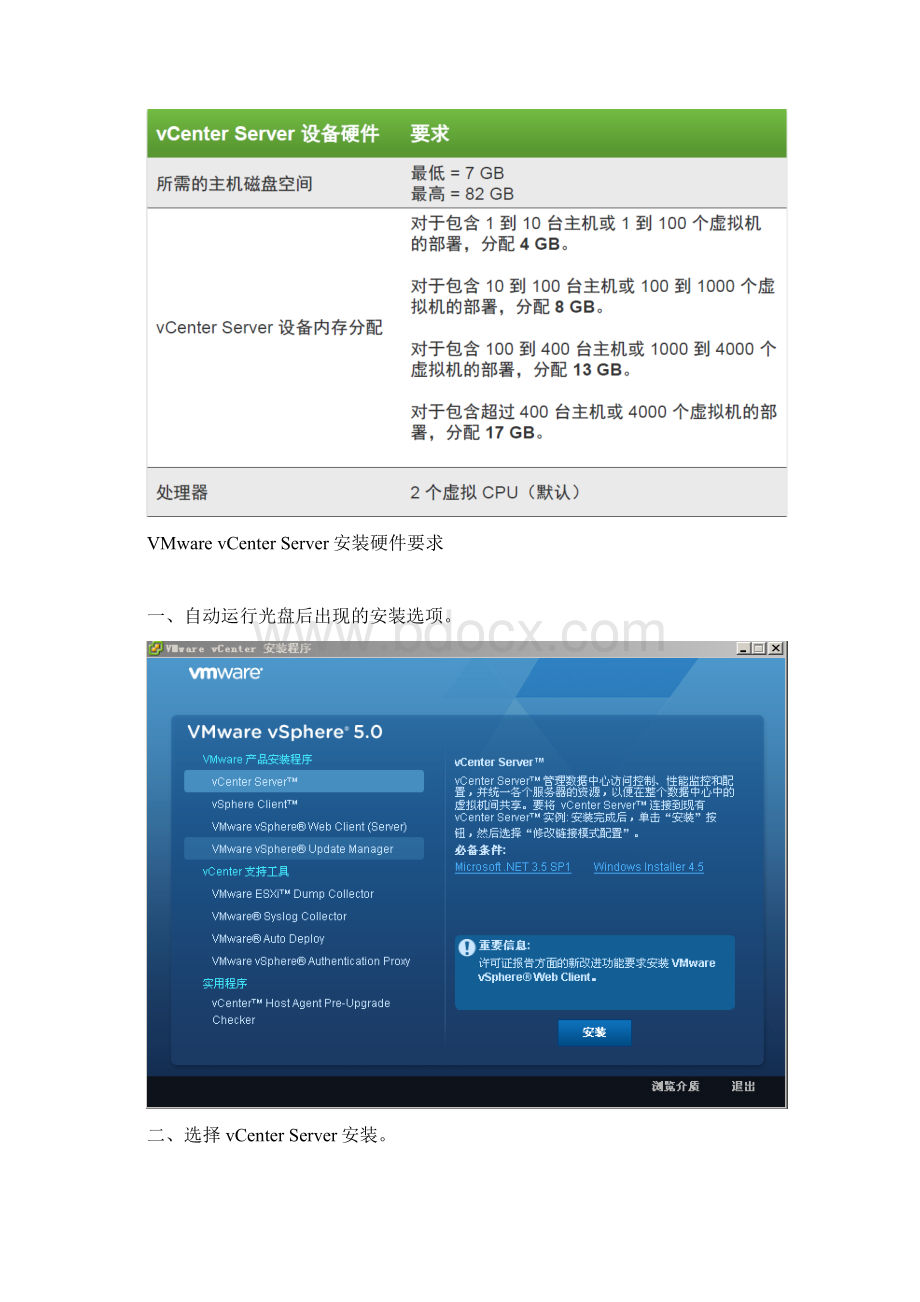 基于VMware vSphere 5 企业虚拟化部署之五安装VMware CenterWord文档格式.docx_第3页