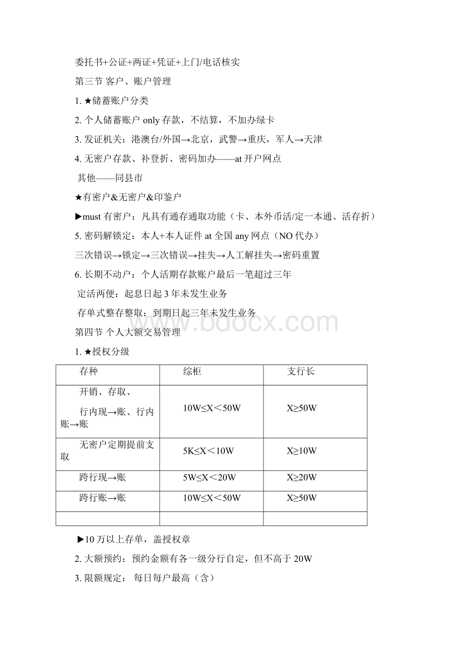 邮储银行储汇操作员培训八到十二章知识点整理Word文件下载.docx_第3页