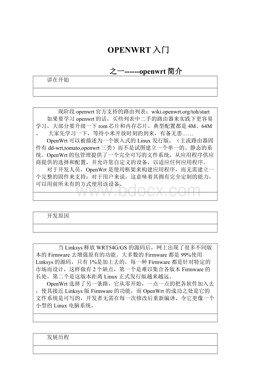 OPENWRT入门文档格式.docx_第1页